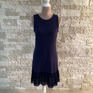Michael Kors Jersey Knit Pleated Hem Tank Dress
